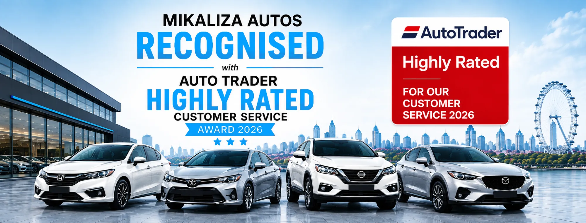 Mikaliza Autos Recognised with Auto Trader Highly Rated Customer Service Award 2026